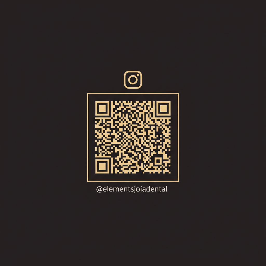 QR code para o Instagram @elementsjoiadental